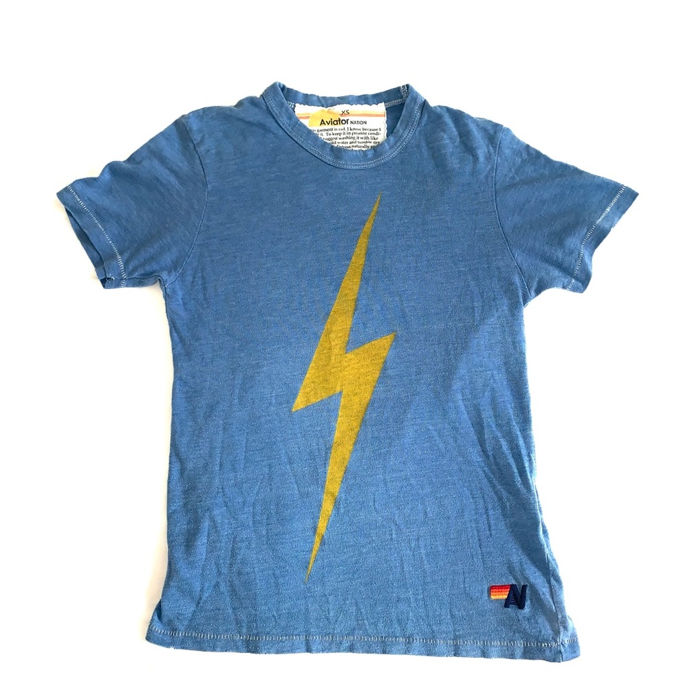 aviator nation lightning bolt tee shirt